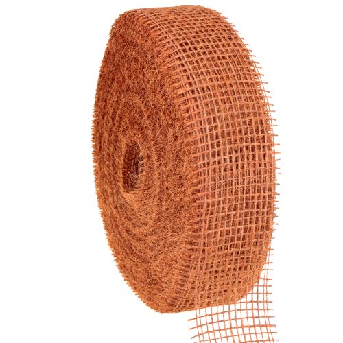Floristik24 Juteband Rotorange Gitterband Jute ökologisch Terracotta 5cm 40m