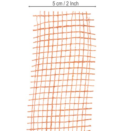 Artikel Juteband Rotorange Gitterband Jute ökologisch Terracotta 5cm 40m