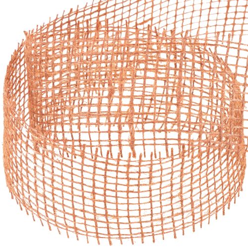 Artikel Juteband Rotorange Gitterband Jute ökologisch Terracotta 5cm 40m