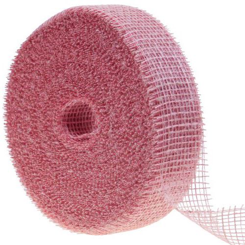 Juteband Netzband Tischband Dekoband Jute Hellrosa 5cm 40m kaufen | Floristik24.de