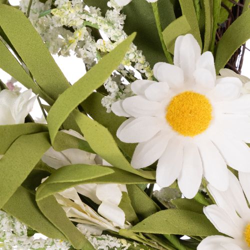 Artikel Blütenkranz künstliche Margeriten Natürlicher Look und langlebig für Tür und Wanddeko 55cm