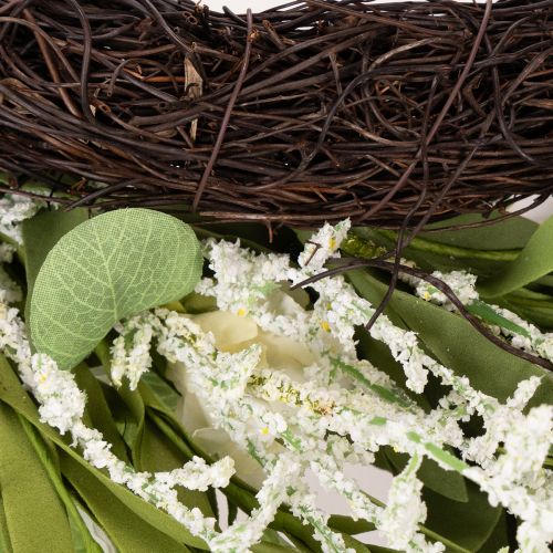 Blütenkranz künstliche Margeriten Natürlicher Look und langlebig für Tür und Wanddeko 55cm | Floristik24.de