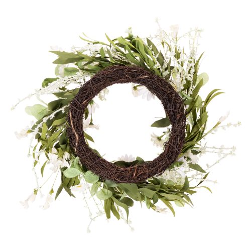Blütenkranz künstliche Margeriten Natürlicher Look und langlebig für Tür und Wanddeko 55cm | Floristik24.de