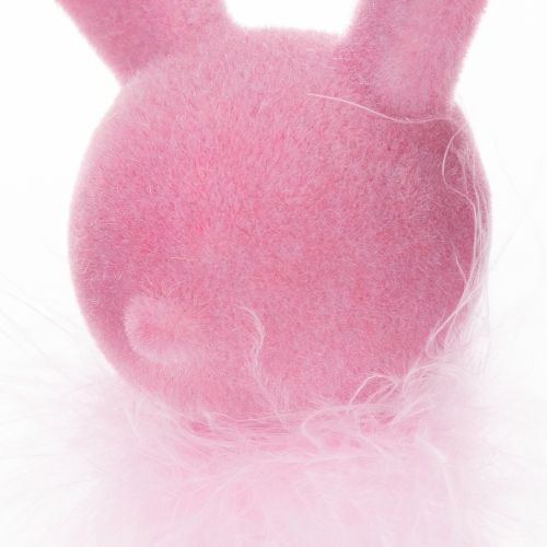 Artikel Osterhasen Figur mit Federboa Kantenhocker Dekorative Figur Ostern 27cm 2St