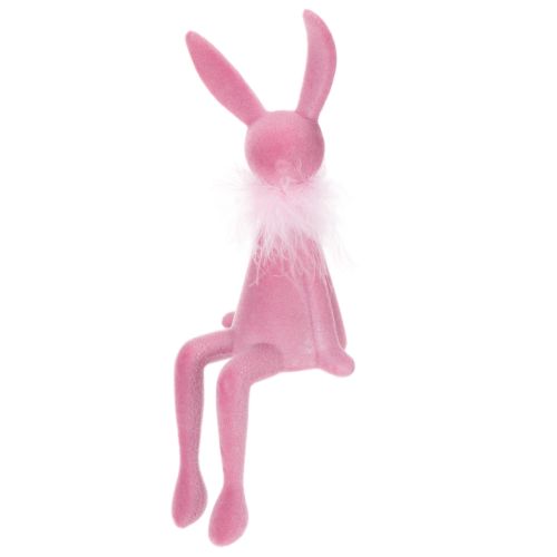 Artikel Osterhasen Figur mit Federboa Kantenhocker Dekorative Figur Ostern 27cm 2St