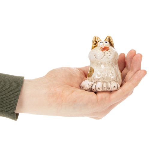 Keramik Katzen Deko Figuren Lustige Tierfiguren für Wohnzimmer Dekoration 8cm 4St | Floristik24.de