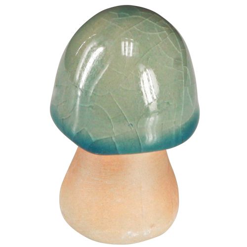 Artikel Keramik Pilze Deko Braun Grün Blau Herbstdeko H6-7,5cm 3 St