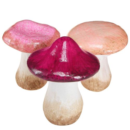 Artikel Keramik Pilze Deko Pink Herbstdeko Keramik Ø8/8,5/9cm 3 St