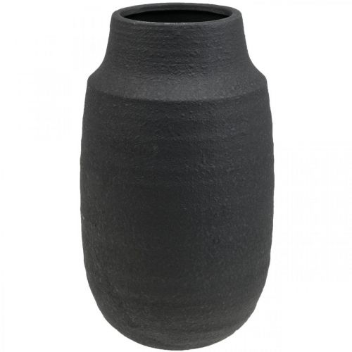Floristik24 Keramik Vase Schwarz Blumenvase Deko Vasen Ø17cm H34cm