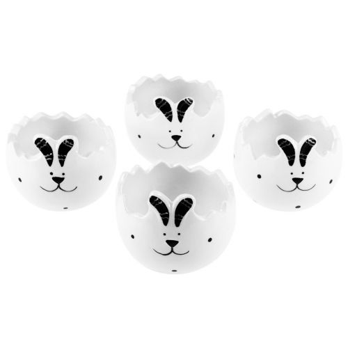 Floristik24 Keramik Ostereier Deko Blumenübertopf Ostern mit Osterhase 7,5cm 4St