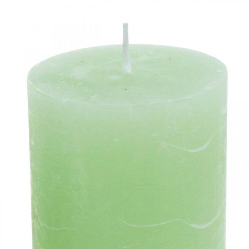 Artikel Stumpenkerzen durchgefärbt Lime Grün 70×100mm 4 St