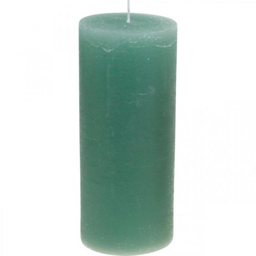 Artikel Stumpenkerzen durchgefärbt Grün Jade 85×200mm 2St