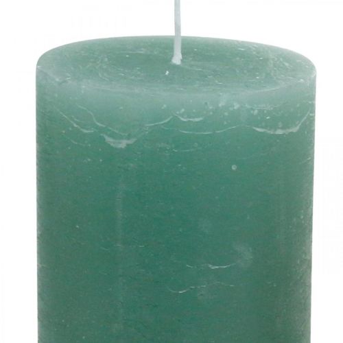 Artikel Stumpenkerzen durchgefärbt Grün Jade 85×200mm 2St