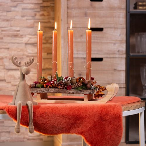 Artikel Kerzendeko Advent Zahlen 1-4 Mattgold Metall H10cm 4 St