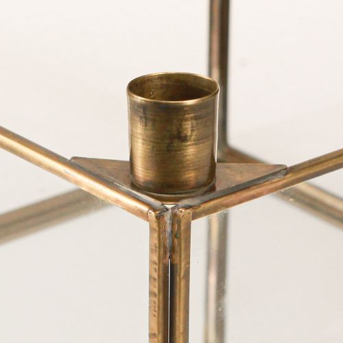 Artikel Kerzenhalter Advent Spiegel zum Befüllen Gold 15×15×10,5cm