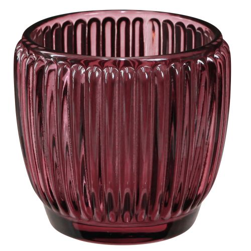 Kerzenhalter Glas Berry Windlicht Retro Ø7cm H7cm 6 St