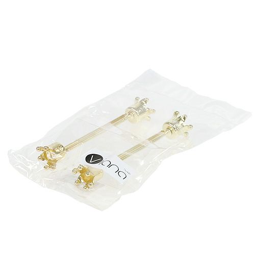 Artikel Kerzenhalter Krone Gold 4 St