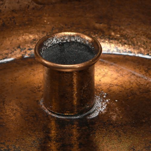 Artikel Kerzenhalter Schale für 4 Stabkerzen Antik Optik Bronze Ø22cm