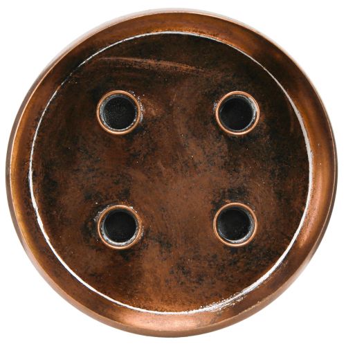 Artikel Kerzenhalter Schale für 4 Stabkerzen Antik Optik Bronze Ø22cm
