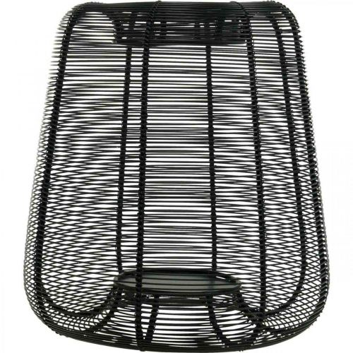 Artikel Kerzenhalter Schwarz Metall Korb Kerzenständer Ø24cm H26cm