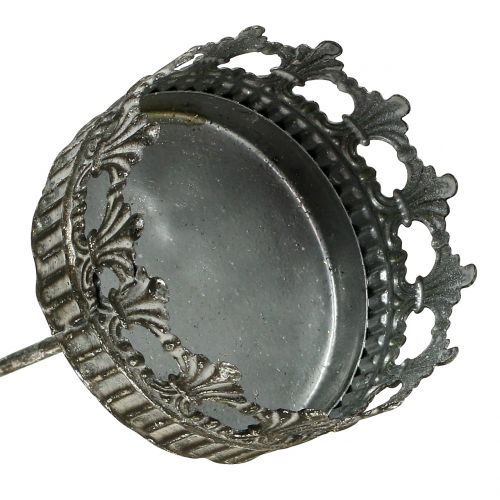 Artikel Kerzenhalter Silber Antik Ø7cm H12cm 4St