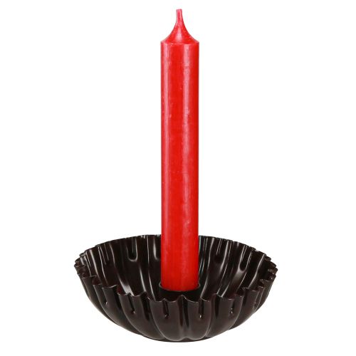 Artikel Kerzenhalter Vintage Kuchenform Dunkelbraun Ø11,5cm 4St