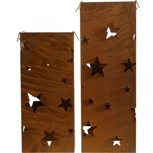 Artikel Kerzenhalter Weihnachten Edelrost Deko H40/50cm 2er-Set