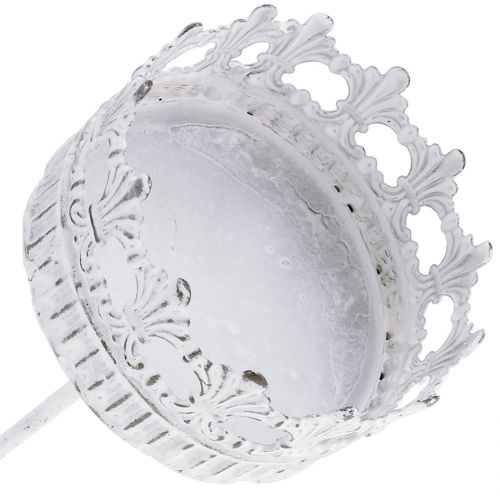 Artikel Kerzenhalter Weiß Antik Ø7cm H12cm 1 St