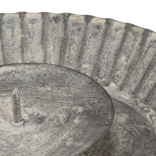 Artikel Kerzenhalter als Backform Kerzenteller Grau Ø15cm H3cm 4St