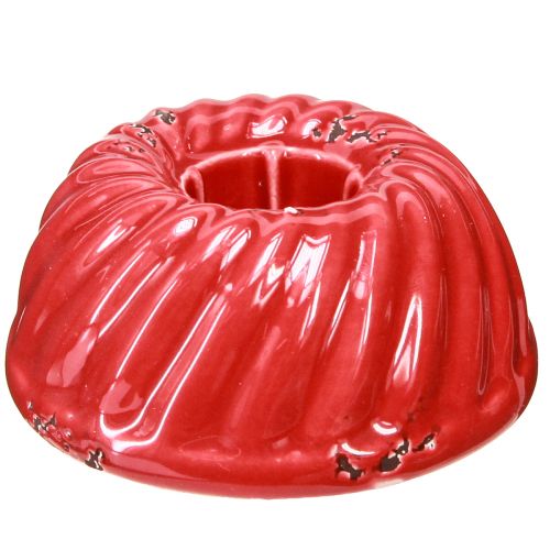 Artikel Kerzenhalter für Stabkerzen Backform Rot Keramik 8cm 6 St