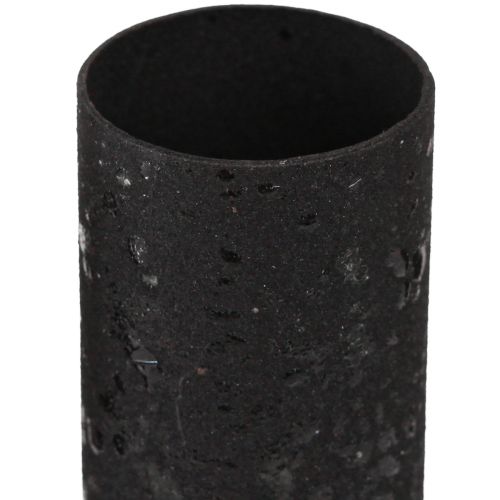 Floristik24 Kerzenhalter für dicke Stabkerzen Metall Schwarz Ø28mm 4St