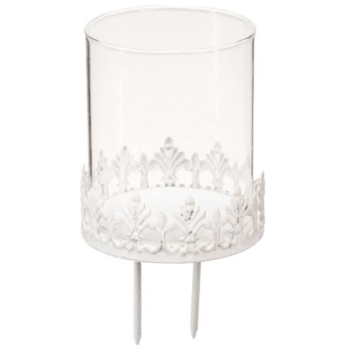 Artikel Kerzenhalter mit Dorn Teelichthalter Weiß H8cm 4 St