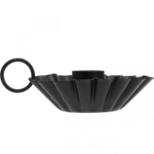 Artikel Kerzenhalter schwarz Stabkerzenhalter Metall Tischdeko Ø9,5cm H3cm