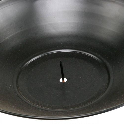 Artikel Dekoschale zum Hängen Schwarz Metallring Scandi Deko 28×54cm