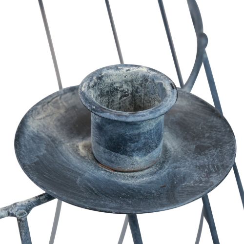 Artikel Kerzenhalter Metall Grau Gitterkorb Ø25/10,5cm 2er-Set