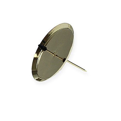 Floristik24 Kerzenhalter Gold Ø7cm 4 St