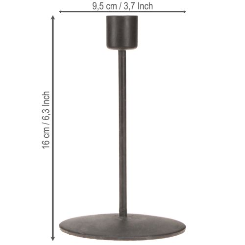 Artikel Kerzenständer Metall Kerzenhalter Antikbraun H16cm 2St