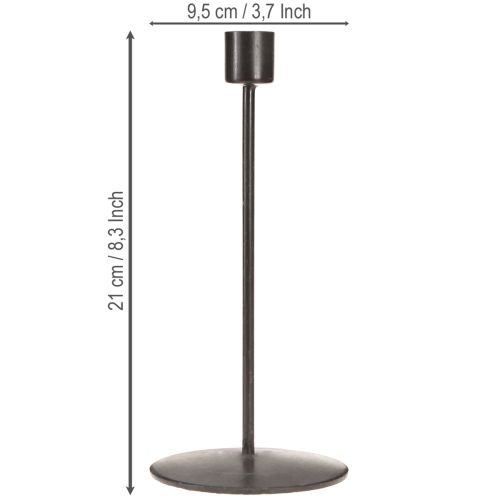 Artikel Kerzenständer Stabkerzenhalter Antikbraun H21,5cm 2St