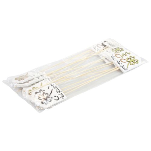 Artikel Blumenstecker Holz Dekostecker Viel Glück 3,5×7cm 12 St