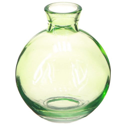 Artikel Kleine Glasvasen Bauchig Minivasen Grün Ø7,5cm H9cm 6 St