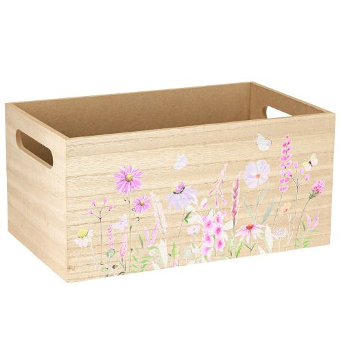 Artikel Kleine Holzbox Holzkiste Blumen Schmetterling 30x18cm