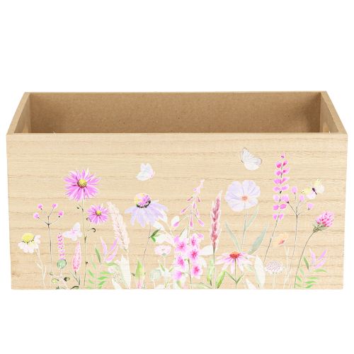 Artikel Kleine Holzbox Holzkiste Blumen Schmetterling 30x18cm