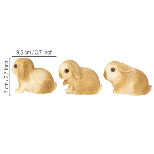 Artikel Kleiner Osterhase Deko Häschen Polyresin 9×6×6,5cm 3St