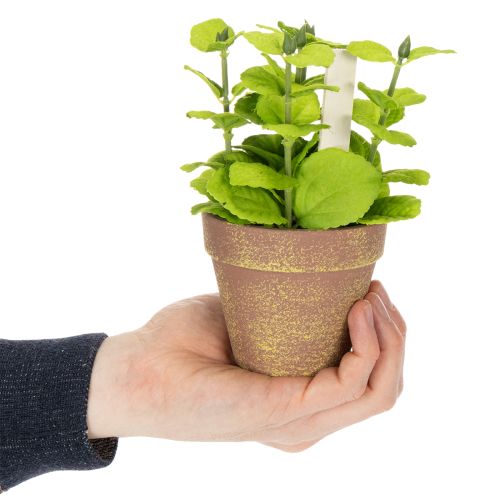 Kräutertopf künstlich mit Deko Kräutern für Küche Garten Balkon oder Terrasse 15m 3St | Floristik24.de