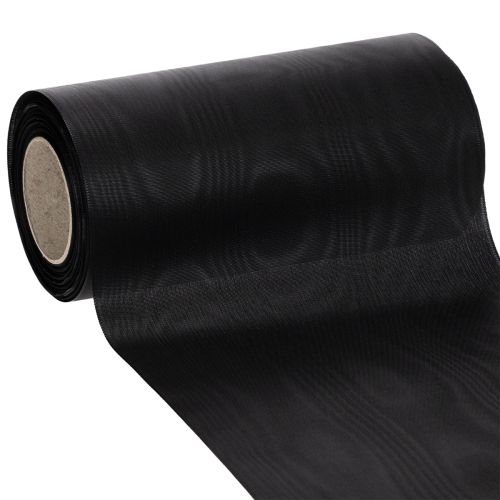 Kranzband Schwarz 200mm 25m für Trauerfloristik, wetterfest und bedruckbar kaufen | Floristik24.de