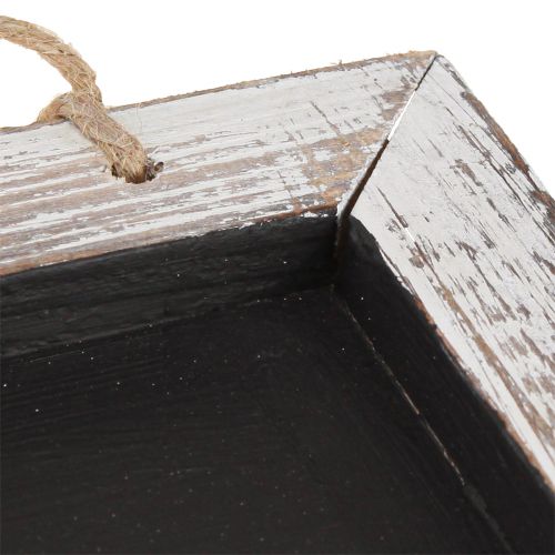 Artikel Kreidetafel zum Hängen Vintage Schwarz Weiß 24,5×20cm 2St