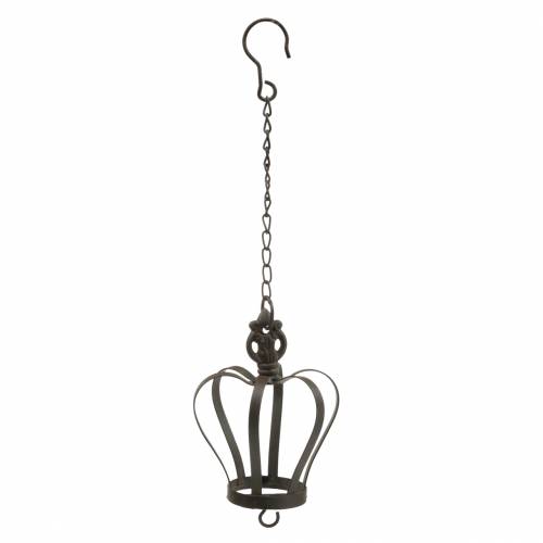 Artikel Metallkrone zum Hängen mit Haken Rostbraun Ø11cm H17cm