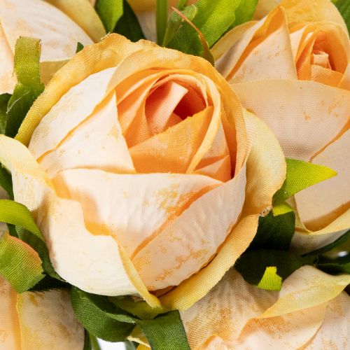 Artikel Kunstblume Rosenstrauß realistische Deko für Wohnbereiche 31cm 3St