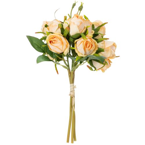 Artikel Kunstblume Rosenstrauß realistische Deko für Wohnbereiche 31cm 3St