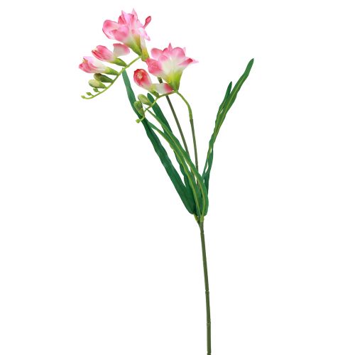 Künstliche Gartenblumen Freesie Pink 58cm